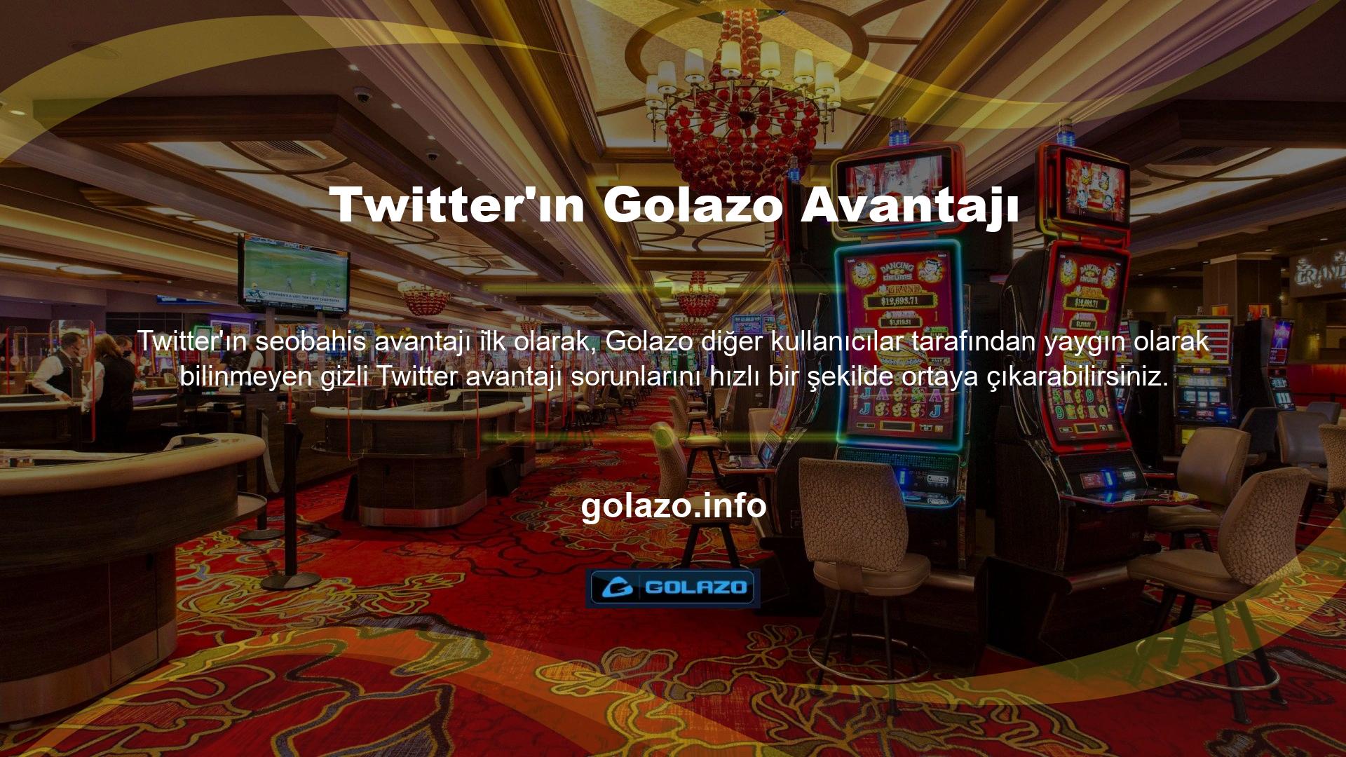 Twitter hesabındaki güncel gelişmeleri ortaya çıkarmak için çevrimiçi casino web sitesi